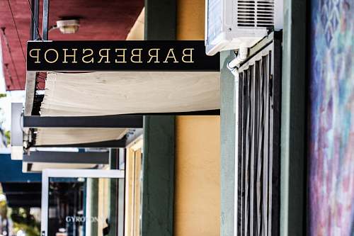 san diego Barbershop signage awning